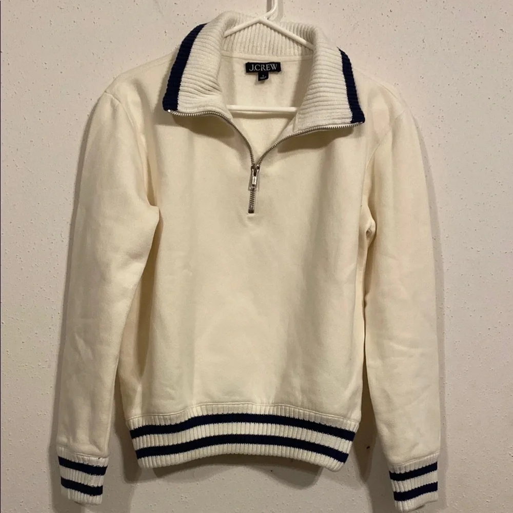 J.Crew Heritage fleece half-zip sweatshirt with contrast trim Size S